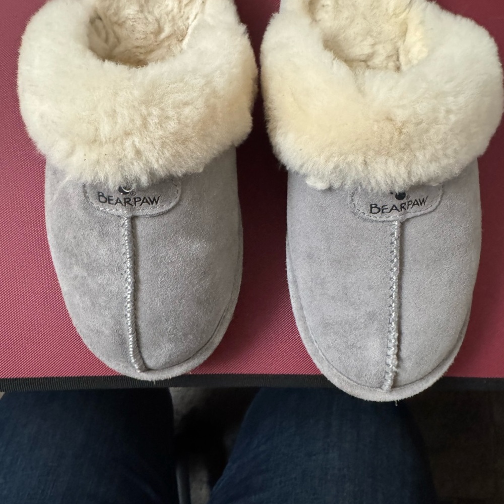 BearPaw Women's Gray Slippers